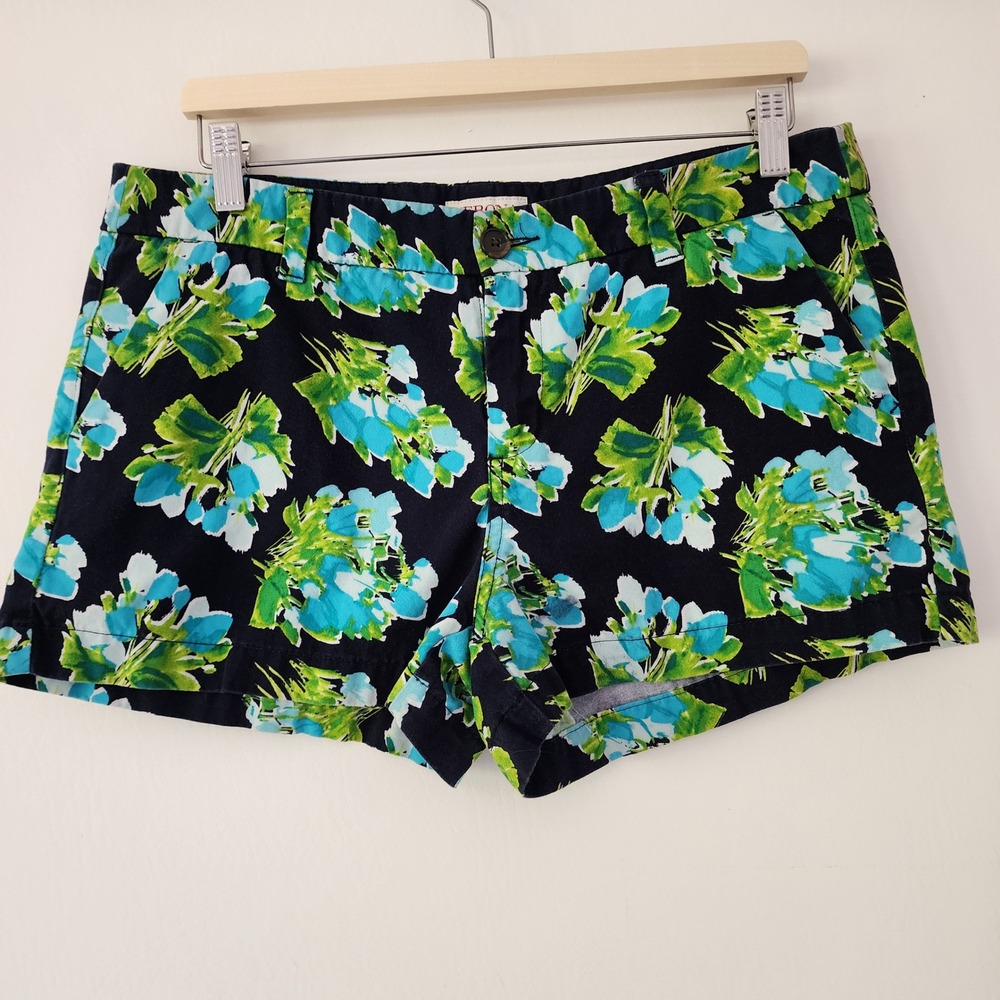 Merona blue floral shorts womans size 12